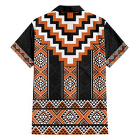 Orange Taniko Pattern Aotearoa Hawaiian Shirt Niho Taniwha Mix Poutama LT14 - Polynesian Pride