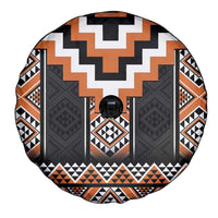 Orange Taniko Pattern Aotearoa Spare Tire Cover Niho Taniwha Mix Poutama LT14 - Polynesian Pride