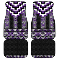 Purple Taniko Pattern Aotearoa Car Mats Niho Taniwha Mix Poutama LT14 - Polynesian Pride