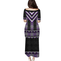 Purple Taniko Pattern Aotearoa Puletasi Niho Taniwha Mix Poutama LT14 - Polynesian Pride