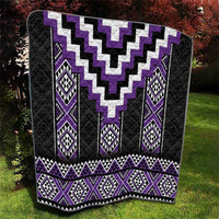 Purple Taniko Pattern Aotearoa Quilt Niho Taniwha Mix Poutama