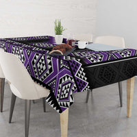Purple Taniko Pattern Aotearoa Tablecloth Niho Taniwha Mix Poutama LT14 - Polynesian Pride