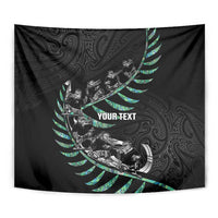 Custom New Zealand Silver Fern Rugby Tapestry Aotearoa Kiwi Maori Pattern LT14