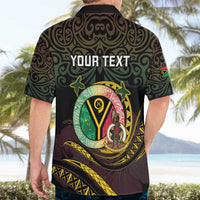 Personalised Vanuatu Hawaiian Shirt Yumi 45th Hapi Independens Dei - Black Version LT14 - Polynesian Pride