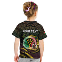 Personalised Vanuatu Kid T Shirt Yumi 46th Hapi Independens Dei - Black Version LT14 - Polynesian Pride