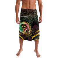 Personalised Vanuatu Lavalava Yumi 45th Hapi Independens Dei - Black Version LT14 Black - Polynesian Pride