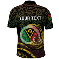 Personalised Vanuatu Polo Shirt Yumi 46th Hapi Independens Dei - Black Version LT14 - Polynesian Pride