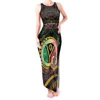 Personalised Vanuatu Tank Maxi Dress Yumi 46th Hapi Independens Dei - Black Version LT14 Women Black - Polynesian Pride
