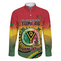 Personalised Vanuatu Family Matching Mermaid Dress and Hawaiian Shirt Yumi 46th Hapi Independens Dei - Reggae Version LT14 Dad's Shirt - Long Sleeve Reggae - Polynesian Pride