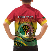 Personalised Vanuatu Family Matching Puletasi and Hawaiian Shirt Yumi 45th Hapi Independens Dei - Reggae Version LT14 - Polynesian Pride