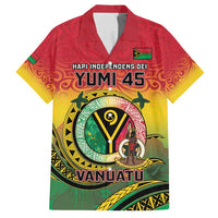 Personalised Vanuatu Family Matching Puletasi and Hawaiian Shirt Yumi 45th Hapi Independens Dei - Reggae Version LT14 Dad's Shirt - Short Sleeve Reggae - Polynesian Pride