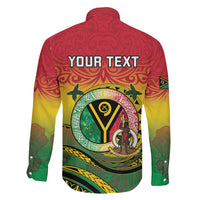 Personalised Vanuatu Family Matching Tank Maxi Dress and Hawaiian Shirt Yumi 46th Hapi Independens Dei - Reggae Version LT14 - Polynesian Pride