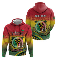 Personalised Vanuatu Hoodie Yumi 46th Hapi Independens Dei - Reggae Version LT14 Zip Hoodie Reggae - Polynesian Pride