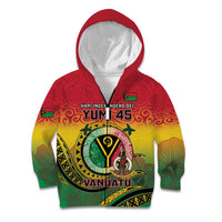 Personalised Vanuatu Kid Hoodie Yumi 45th Hapi Independens Dei - Reggae Version LT14