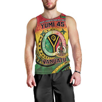 Personalised Vanuatu Men Tank Top Yumi 45th Hapi Independens Dei - Reggae Version LT14 - Polynesian Pride
