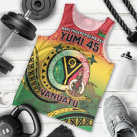 Personalised Vanuatu Men Tank Top Yumi 45th Hapi Independens Dei - Reggae Version LT14 - Polynesian Pride
