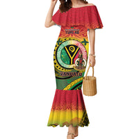 Personalised Vanuatu Mermaid Dress Yumi 46th Hapi Independens Dei - Reggae Version LT14 Women Reggae - Polynesian Pride