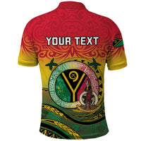 Personalised Vanuatu Polo Shirt Yumi 46th Hapi Independens Dei - Reggae Version LT14 - Polynesian Pride