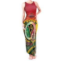 Personalised Vanuatu Tank Maxi Dress Yumi 45th Hapi Independens Dei - Reggae Version LT14 Women Reggae - Polynesian Pride
