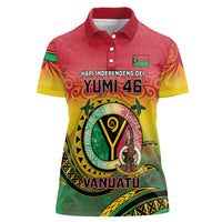 Personalised Vanuatu Women Polo Shirt Yumi 46th Hapi Independens Dei - Reggae Version LT14 Female Reggae - Polynesian Pride