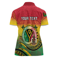 Personalised Vanuatu Women Polo Shirt Yumi 46th Hapi Independens Dei - Reggae Version LT14 - Polynesian Pride