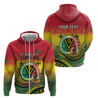 Personalised Vanuatu Zip Hoodie Yumi 46th Hapi Independens Dei - Reggae Version LT14 - Polynesian Pride