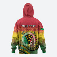 Personalised Vanuatu Zip Hoodie Yumi 46th Hapi Independens Dei - Reggae Version LT14 - Polynesian Pride