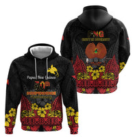 Papua New Guinea Independence Day Zip Hoodie PNG Bird of Paradise 50th Anniversary LT14