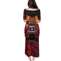 Papua New Guinea Independence Day Family Matching Puletasi and Hawaiian Shirt PNG Since 1975 LT14