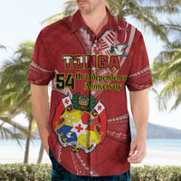 Personalised Tonga Independence Day Hawaiian Shirt Happy 54th Independence Anniversary Ngatu Pattern LT14 - Polynesian Pride