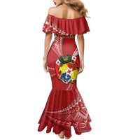 Personalised Tonga Independence Day Mermaid Dress Happy 54th Independence Anniversary Ngatu Pattern LT14 - Polynesian Pride