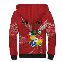 Personalised Tonga Independence Day Sherpa Hoodie Happy 54th Independence Anniversary Ngatu Pattern LT14 - Polynesian Pride