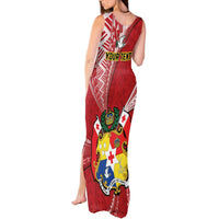 Personalised Tonga Independence Day Tank Maxi Dress Happy 54th Independence Anniversary Ngatu Pattern LT14 - Polynesian Pride