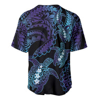 Polynesia Sea Turtle Day Baseball Jersey Tribal Honu Plumeria Polynesian Pattern
