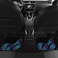 Polynesia Sea Turtle Day Car Mats Tribal Honu Plumeria Polynesian Pattern LT14 Set 2pcs - Back Purple - Polynesian Pride
