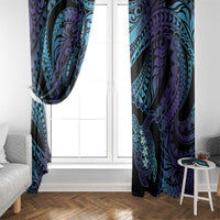 Polynesia Sea Turtle Day Window Curtain Tribal Honu Plumeria Polynesian Pattern LT14 - Polynesian Pride