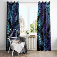 Polynesia Sea Turtle Day Window Curtain Tribal Honu Plumeria Polynesian Pattern LT14 - Polynesian Pride