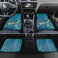 World Sea Turtle Day Polynesia Car Mats Go With The Flow LT14 Set 4pcs Cyan - Polynesian Pride