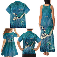 World Sea Turtle Day Polynesia Family Matching Tank Maxi Dress and Hawaiian Shirt Go With The Flow