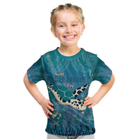 World Sea Turtle Day Polynesia Kid T Shirt Go With The Flow LT14 Cyan - Polynesian Pride