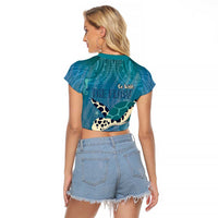 World Sea Turtle Day Polynesia Raglan Cropped T Shirt Go With The Flow LT14 - Polynesian Pride