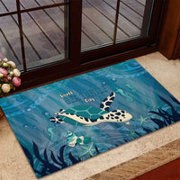World Sea Turtle Day Polynesia Rubber Doormat Go With The Flow LT14 - Polynesian Pride