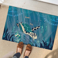 World Sea Turtle Day Polynesia Rubber Doormat Go With The Flow LT14 - Polynesian Pride