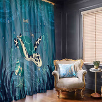 World Sea Turtle Day Polynesia Window Curtain Go With The Flow LT14 - Polynesian Pride