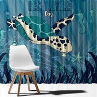 World Sea Turtle Day Polynesia Window Curtain Go With The Flow LT14 - Polynesian Pride