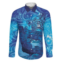 Kuri New Zealand Matariki Family Matching Off Shoulder Maxi Dress and Hawaiian Shirt Aotearoa Dog Waka Maori New Year Galaxy Vibes