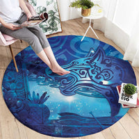 Kuri New Zealand Matariki Round Carpet Aotearoa Dog Waka Maori New Year Galaxy Vibes