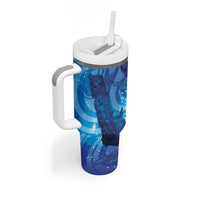 Kuri New Zealand Matariki Tumbler With Handle Aotearoa Dog Waka Maori New Year Galaxy Vibes
