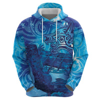 Kuri New Zealand Matariki Zip Hoodie Aotearoa Dog Waka Maori New Year Galaxy Vibes