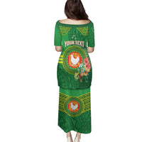 Personalized Manu'a Cession Day Family Matching Puletasi and Hawaiian Shirt Tropical Flowers With Polynesian Pattern LT14 - Polynesian Pride